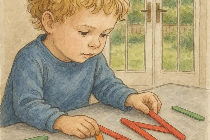 Drawing without a pencil: arranging materials for early writing success